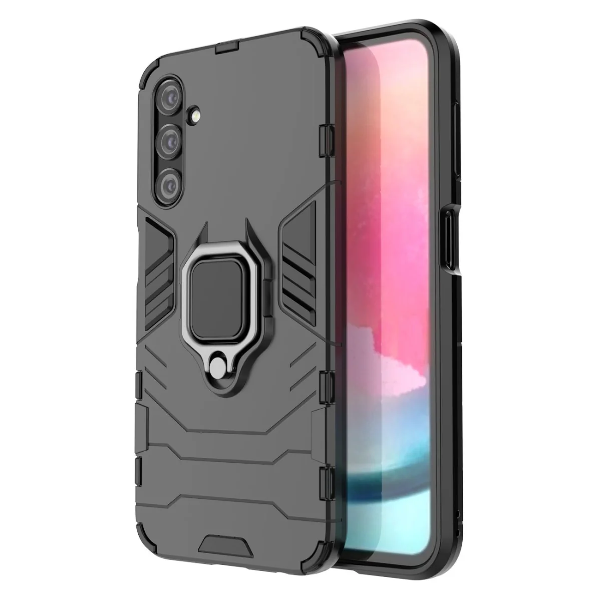 MG Ring Armor kryt na Samsung Galaxy A24 4G, čierny 