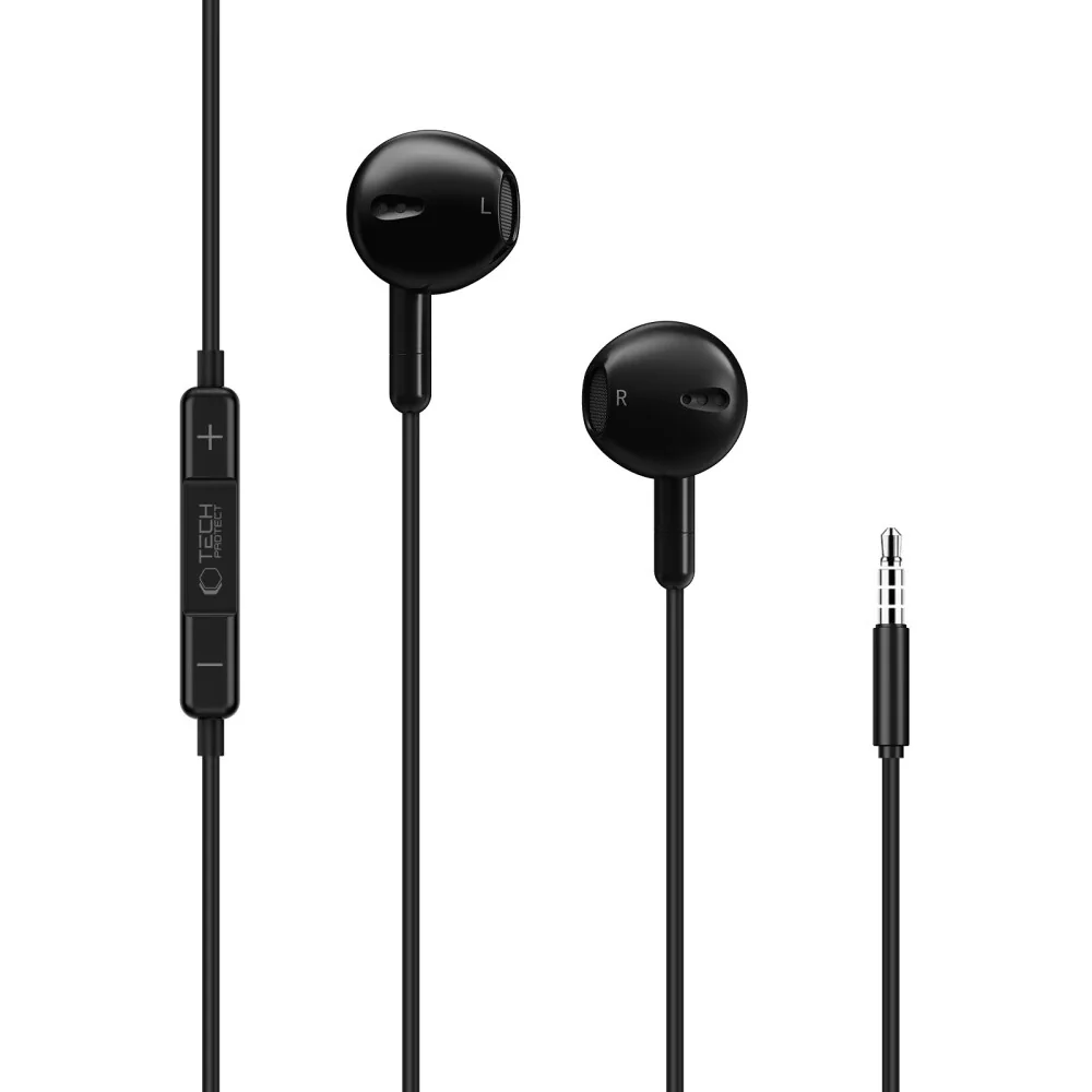 Tech-Protect Core G4 slúchadlá do uší 3.5mm mini jack, čierne