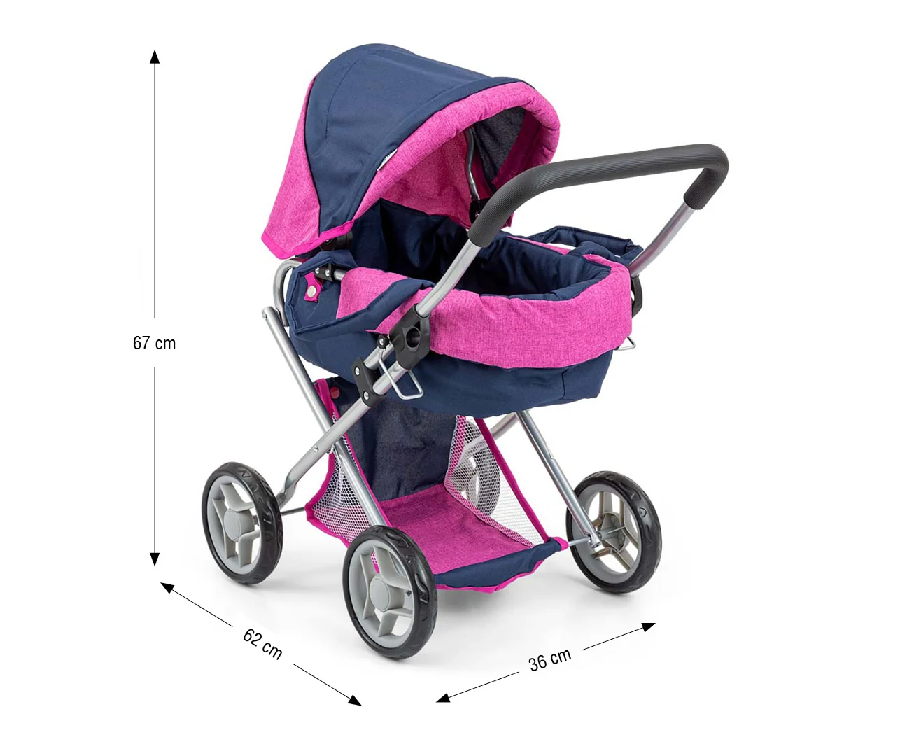 Detský kočík pre bábiky Milly Mally Alice Prestige Navy , 20C52855