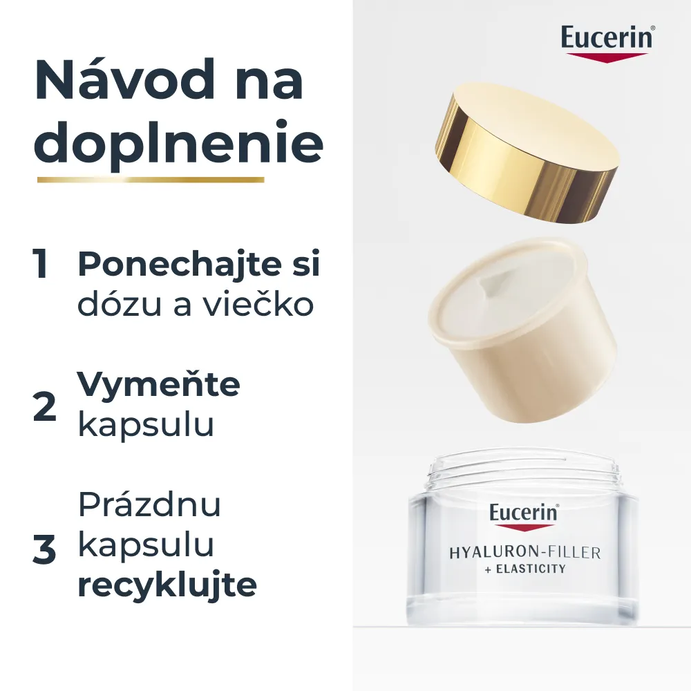 Eucerin HYALURON-FILLER + ELASTICITY Nočný krém NÁHRADNÁ NÁPLŇ 50 ml