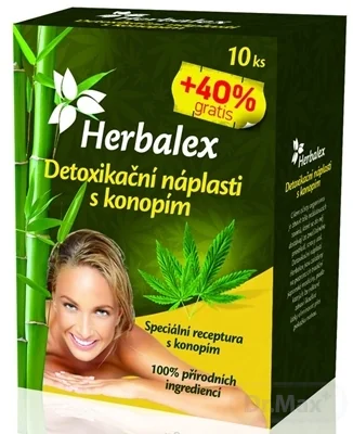 Herbalex Detoxikačné náplasti s konopou 1×14 ks, detoxikačné náplasti