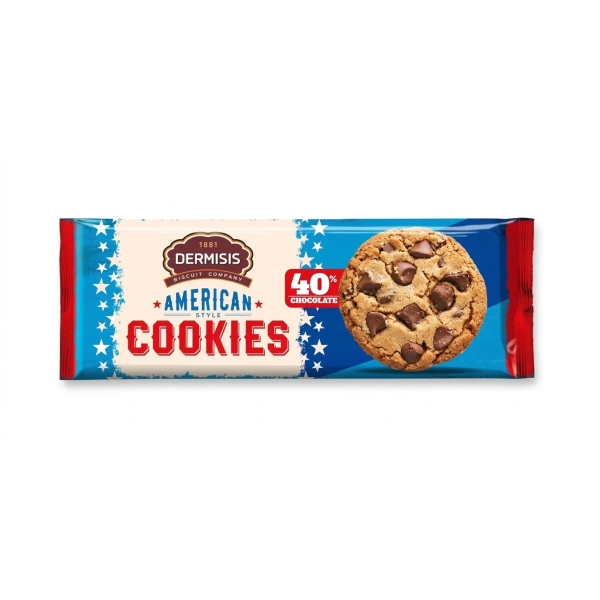 Dermisis Americké sušienky s kúskami čokolády 160 g horká a mliečna