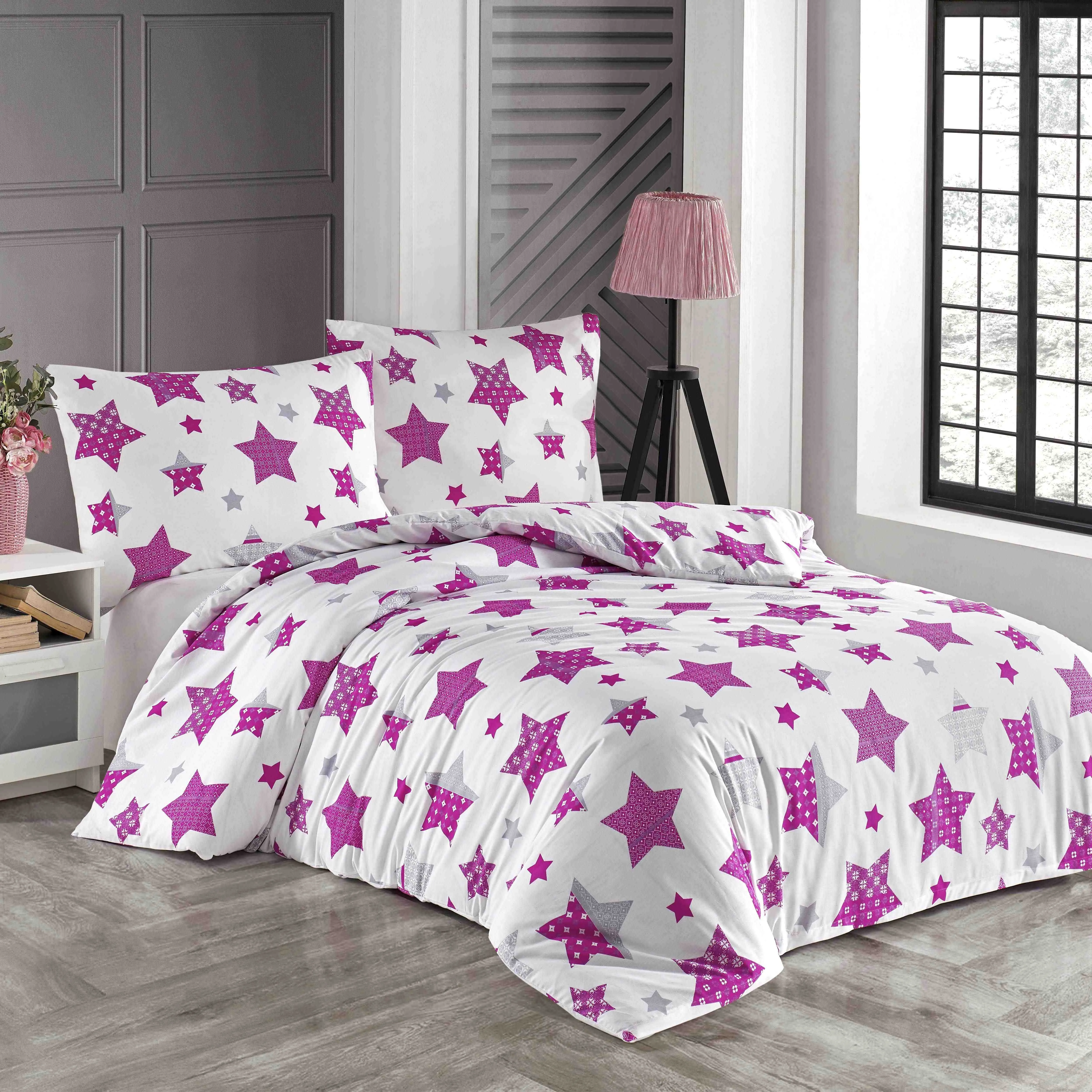 EMI Obliečky bavlnené Galis ružové 140x200+90x70 1×1ks, bavlnené postelné obliečky