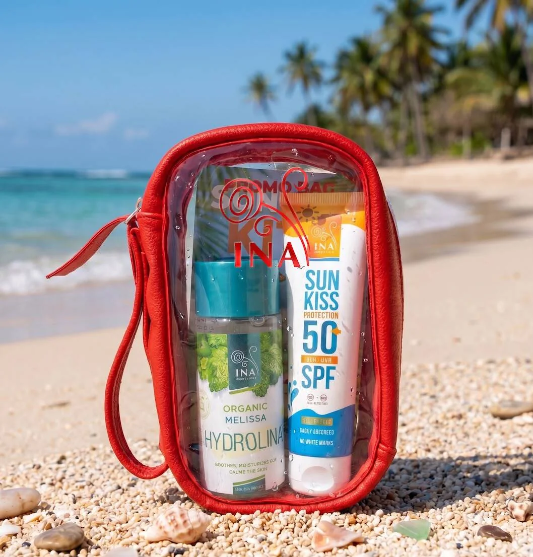 Zvýhodnený set: opaľovací krém SPF 50 + medovková voda - INA Essentials