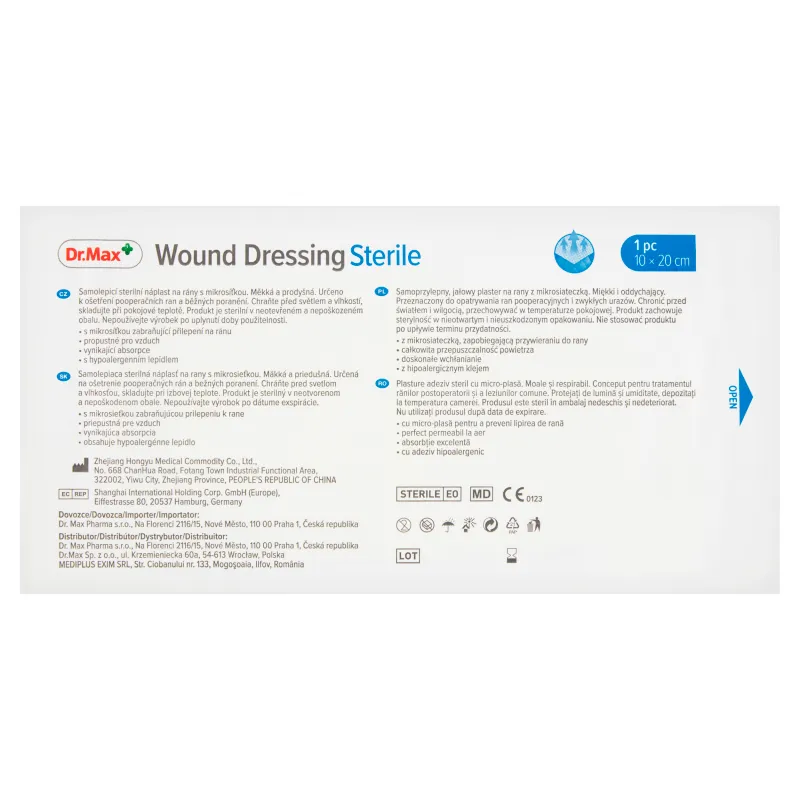 Dr. Max Wound Dressings Sterile 10 x 20 cm 1×1 ks