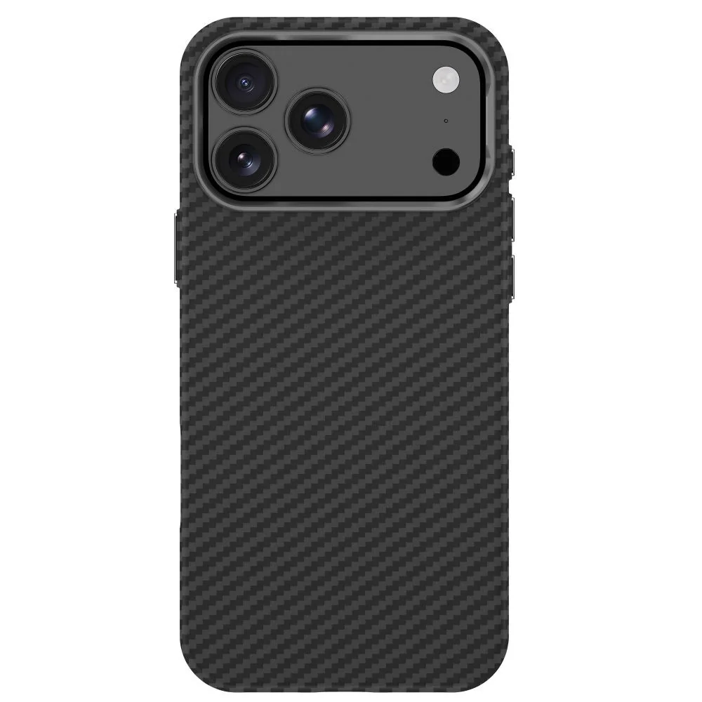 Tech-Protect Ion Carbon MagSafe kryt na iPhone 17 Pro Max / 18 Pro Max, čierny / strieborný