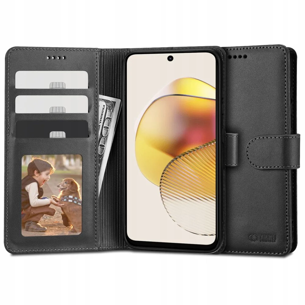 Tech-Protect Wallet knižkové puzdro na Motorola Moto G73 5G čierne