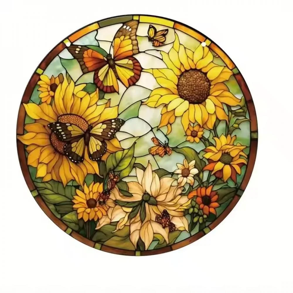 Lapač Slnka v štýle vitráže XL- 30cm x 30cm