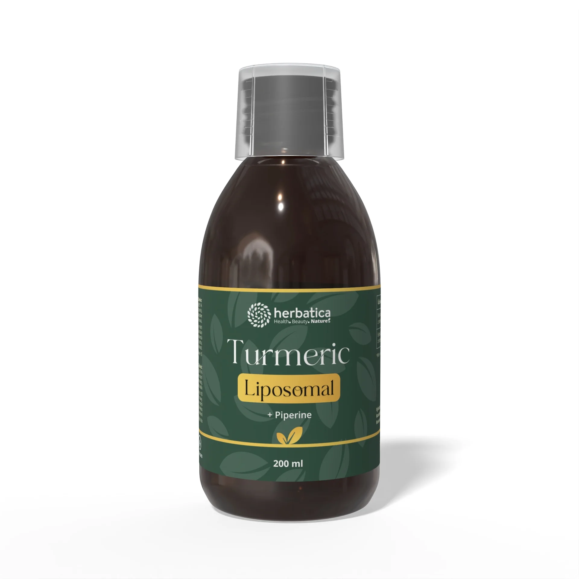 Lipozomálny Kurkuma Extrakt + Piperín - 200 ml - Herbatica