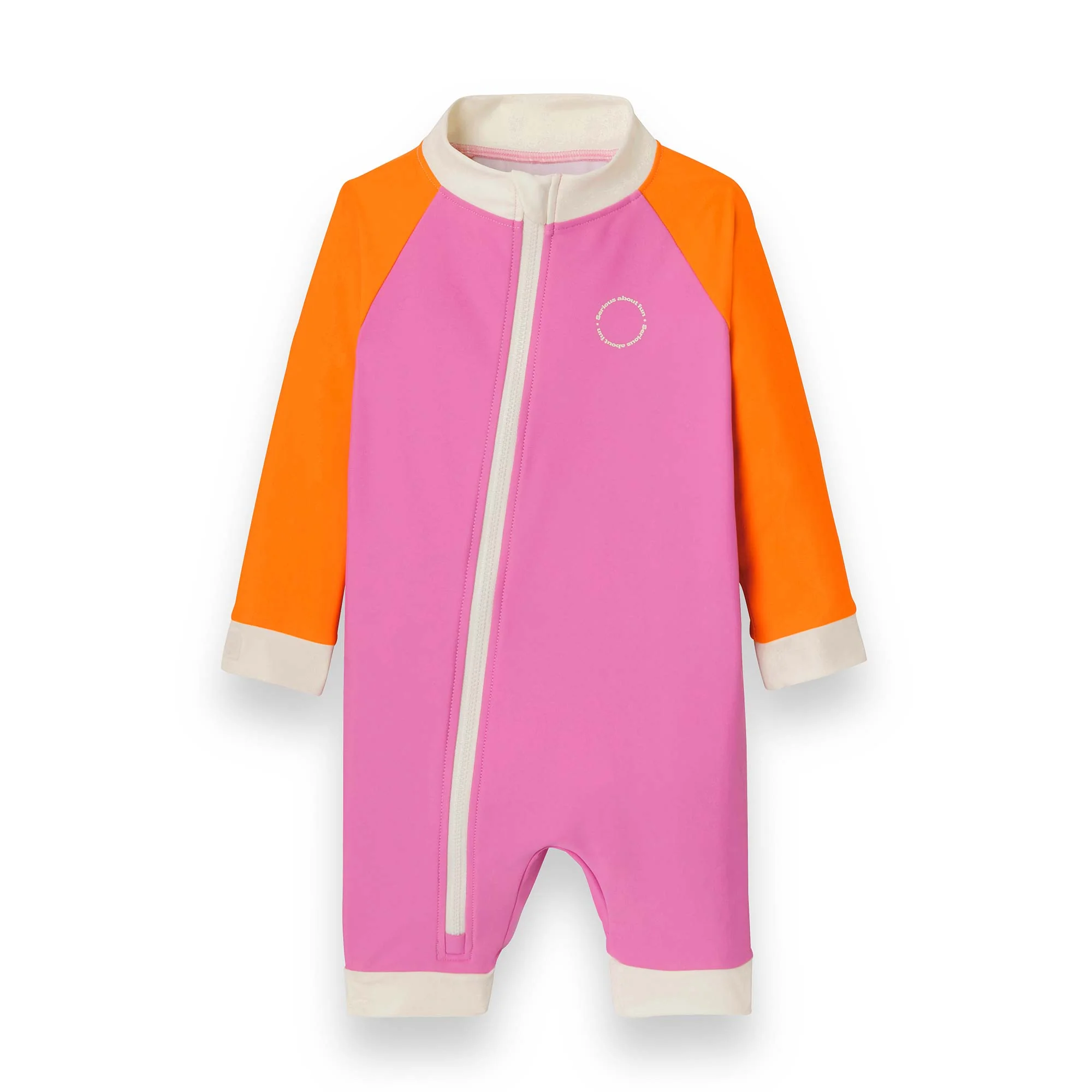 KiETLA ICONIK plavkový overal s UV ochranou - Pink Red 2-4 roky