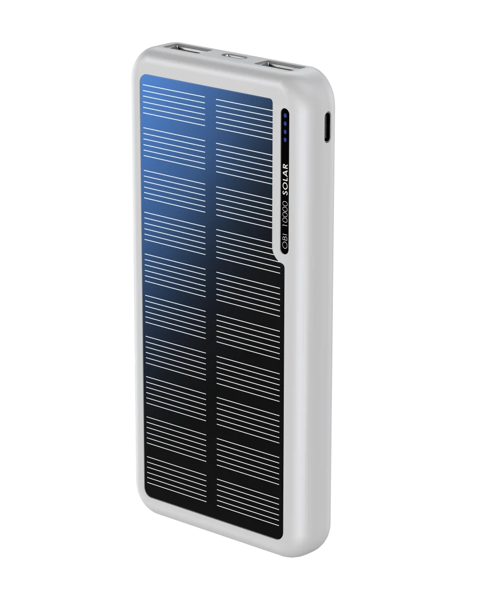 Powerbanka BOOMPODS OBI-SOLAR 10000mAh biela