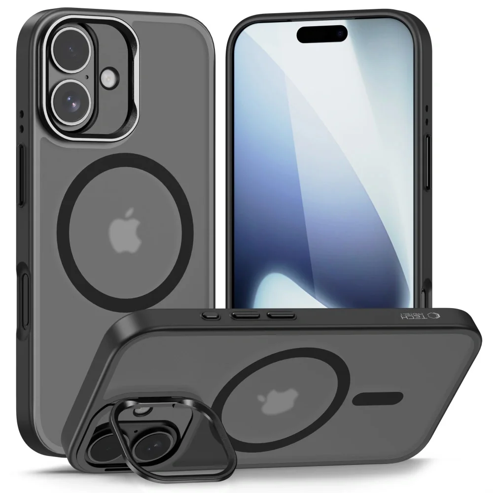 Tech-Protect MagStand MagSafe kryt na iPhone 17, čierny