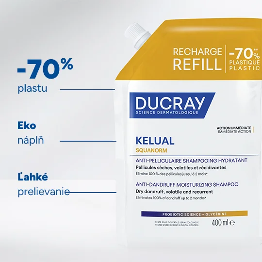 DUCRAY KELUAL SQUANORM Hydratačný šampón 400 ml
