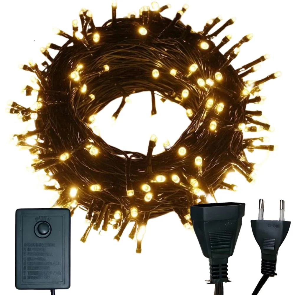 Vnútorné vianočné osvetlenie 500 LED – teplá biela, 7 programov