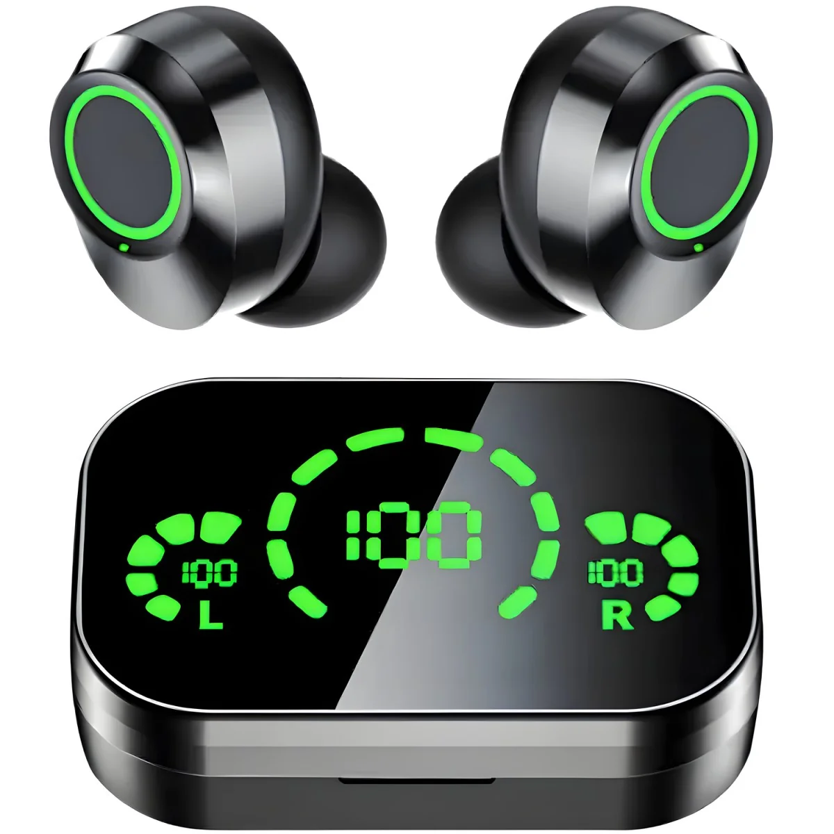 Bezdrôtové Bluetooth slúchadlá - Čierna