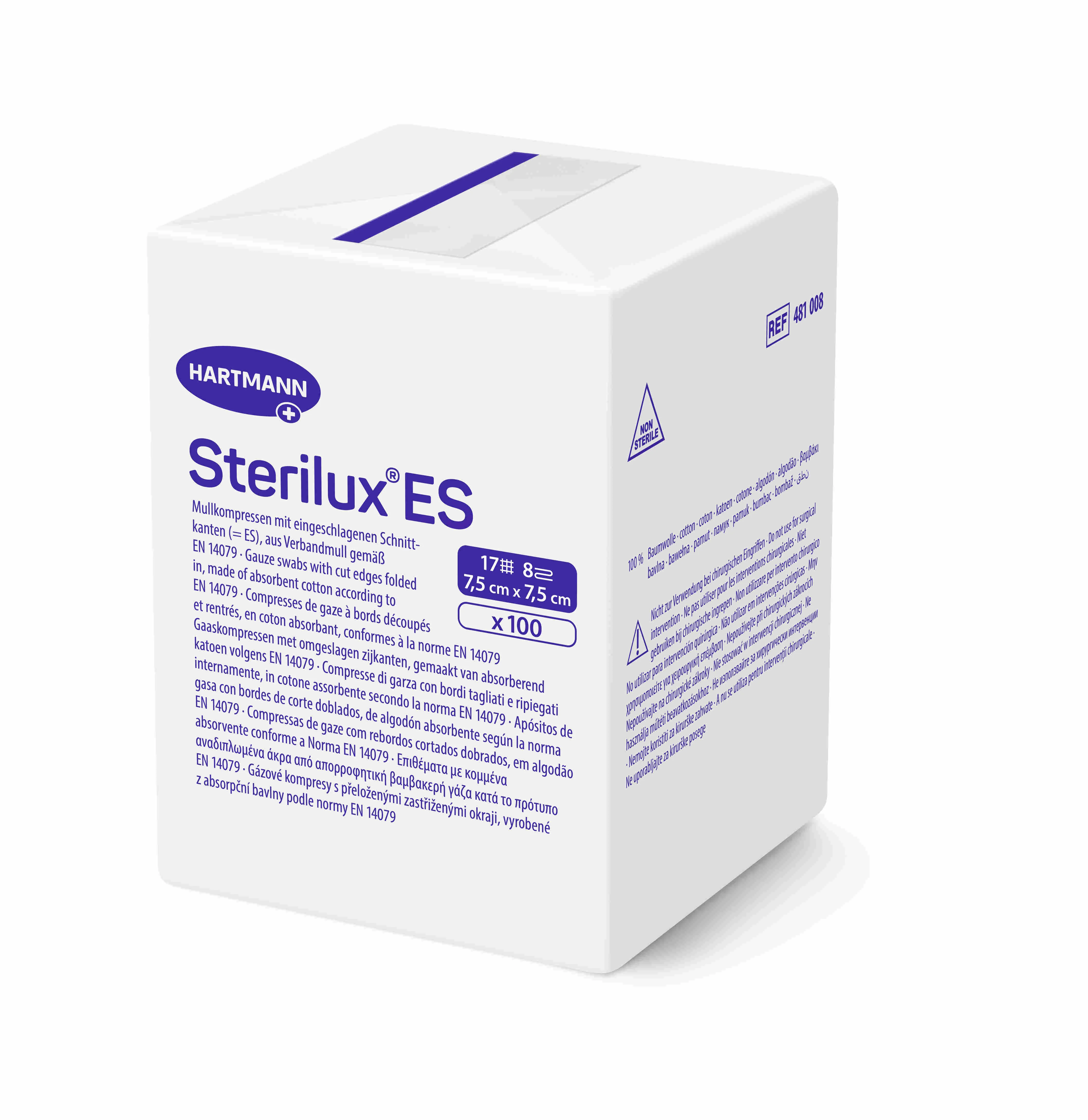 Hartmann STERILUX ES kompres nesterilný 3 1×100 ks, kompres