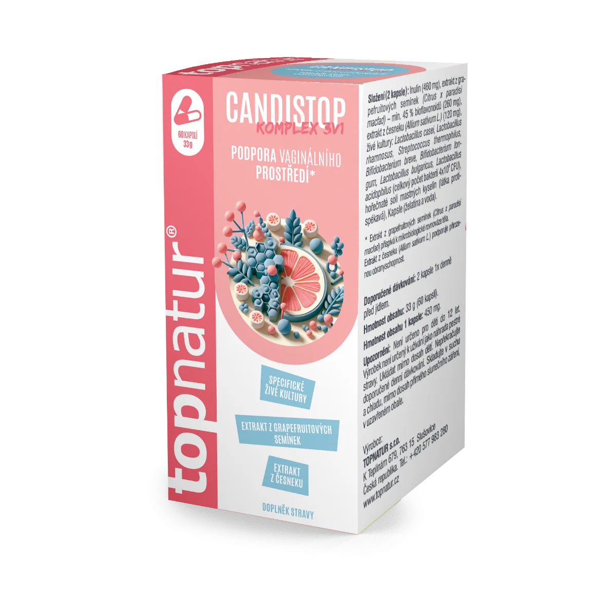 topnatur CANDISTOP 1×60 cps, výživový doplnok