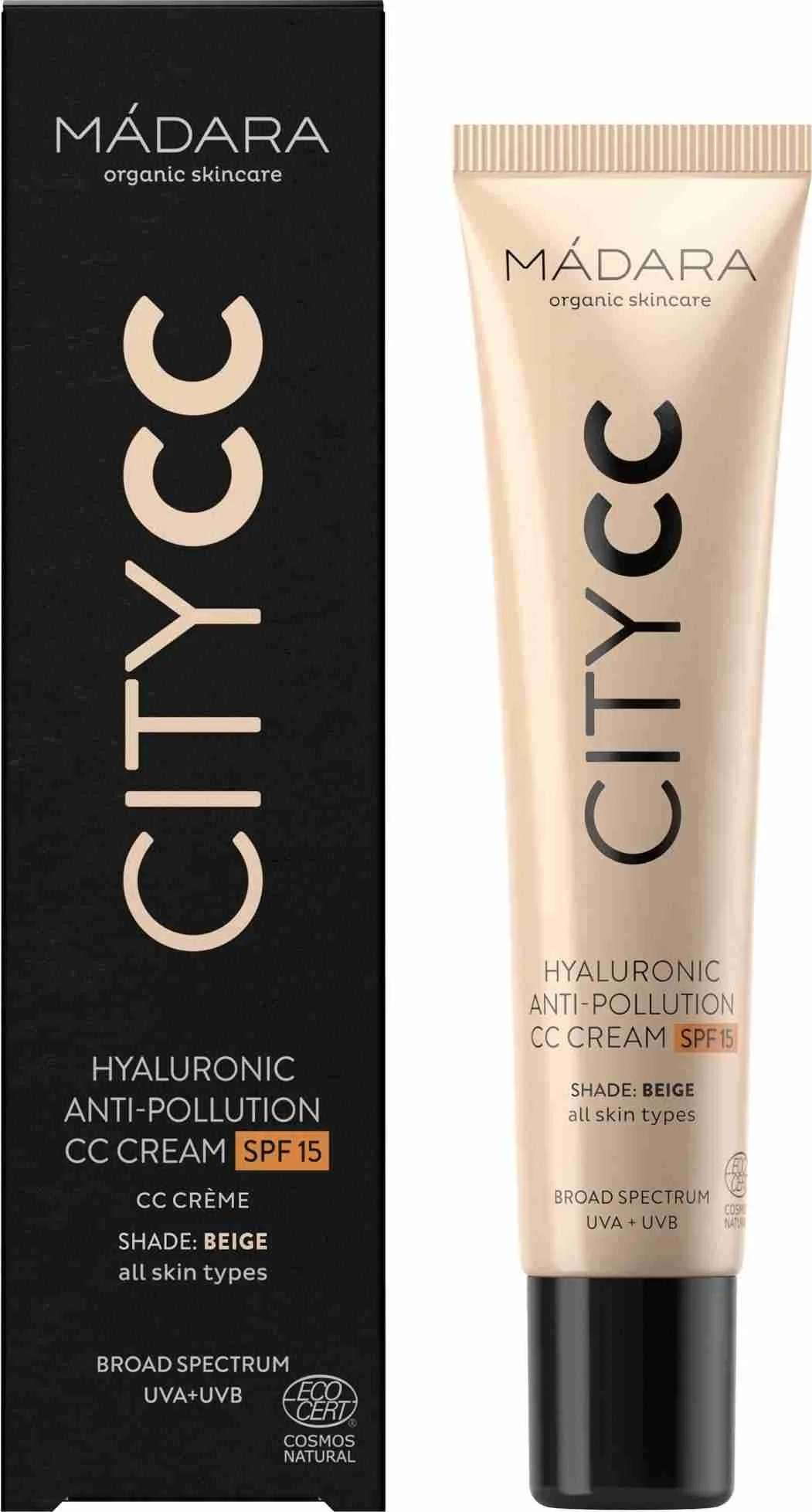 MÁDARA CITY CC Krém SPF15 Beige, 40 ml 1×40ml, CC Krém Beige