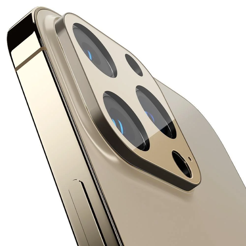 Spigen Optik.Tr 2x ochranné sklo na kameru na iPhone 13 Pro / 13 Pro Max, zlaté ax, zlaté