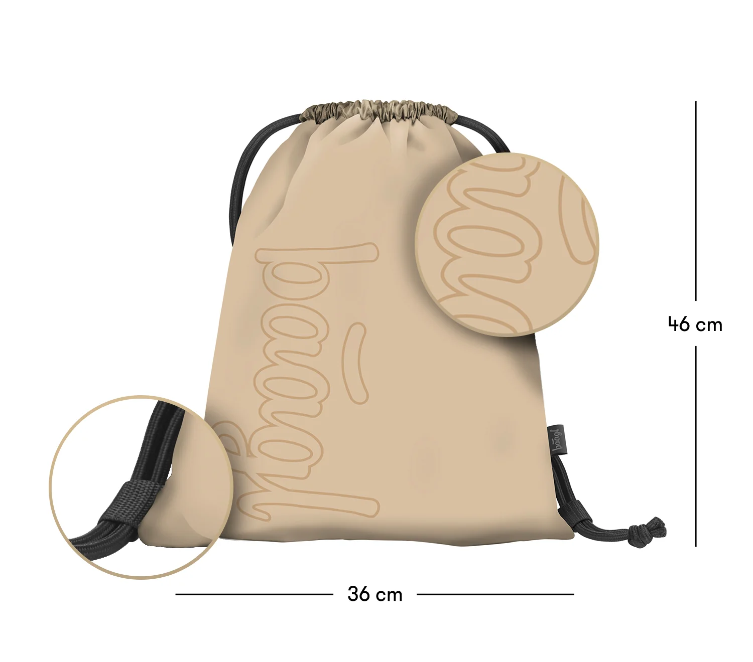 Vrecko Beige béžové, textilné