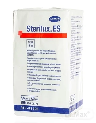 Hartmann STERILUX ES kompres nesterilný 3 1×100 ks, kompres