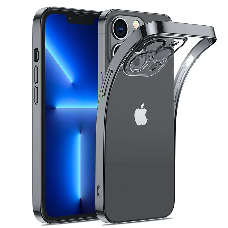 Joyroom Metalic Frame silikónový kryt na iPhone 14 Pro Max, čierny