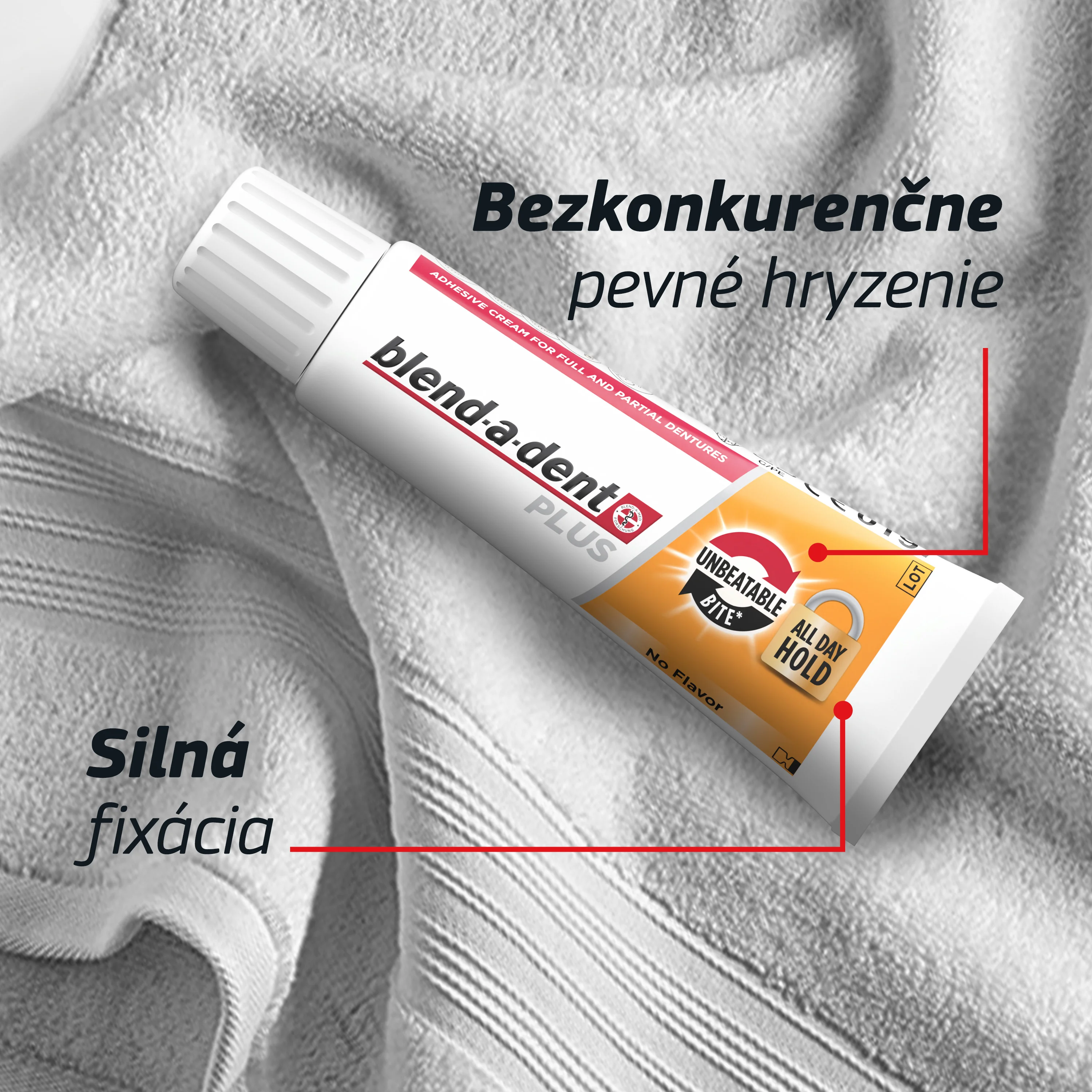 Blend-a-dent Plus Unbeatable Bite fixačný krém na zubné protézy 40 ml