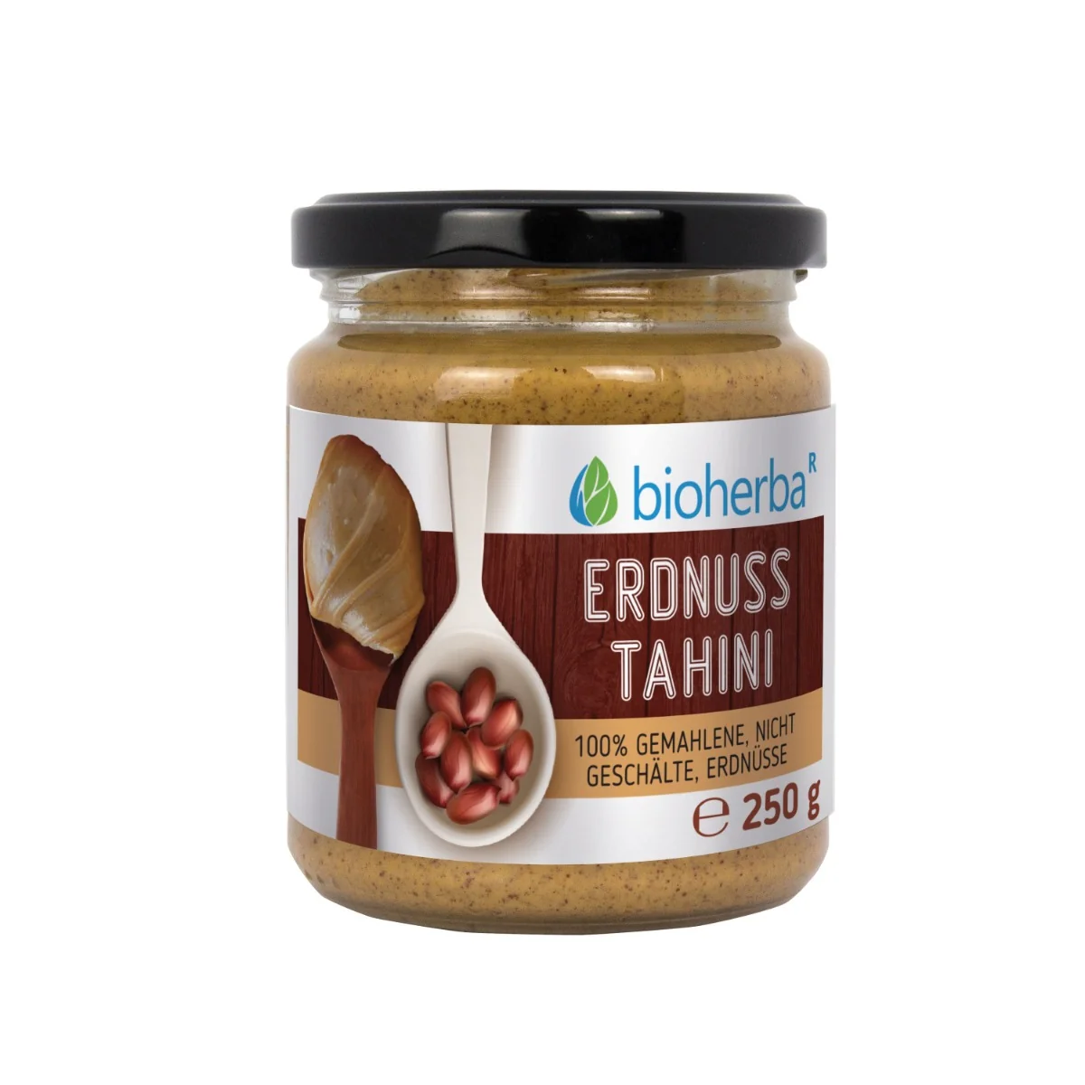 100 % arašidové tahini z mletých nelúpaných jadier – 250 g – Bioherba