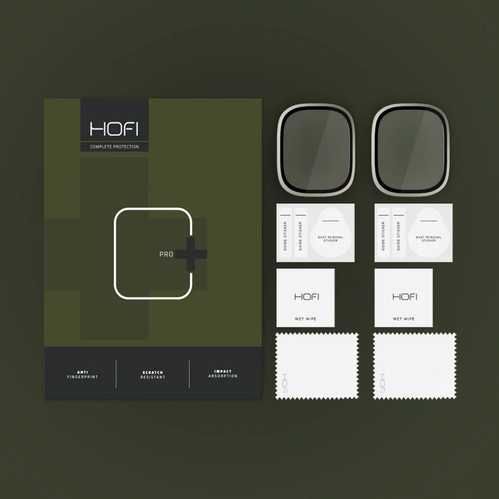 HOFI Glass Ring 2x ochranné sklo na Apple Watch Ultra 1 / 2 49mm, titanium nium