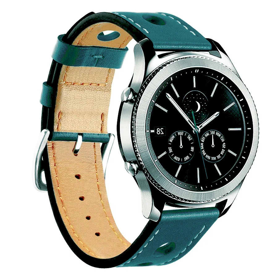 BStrap Leather Italy remienok na Garmin Venu 2 dark teal