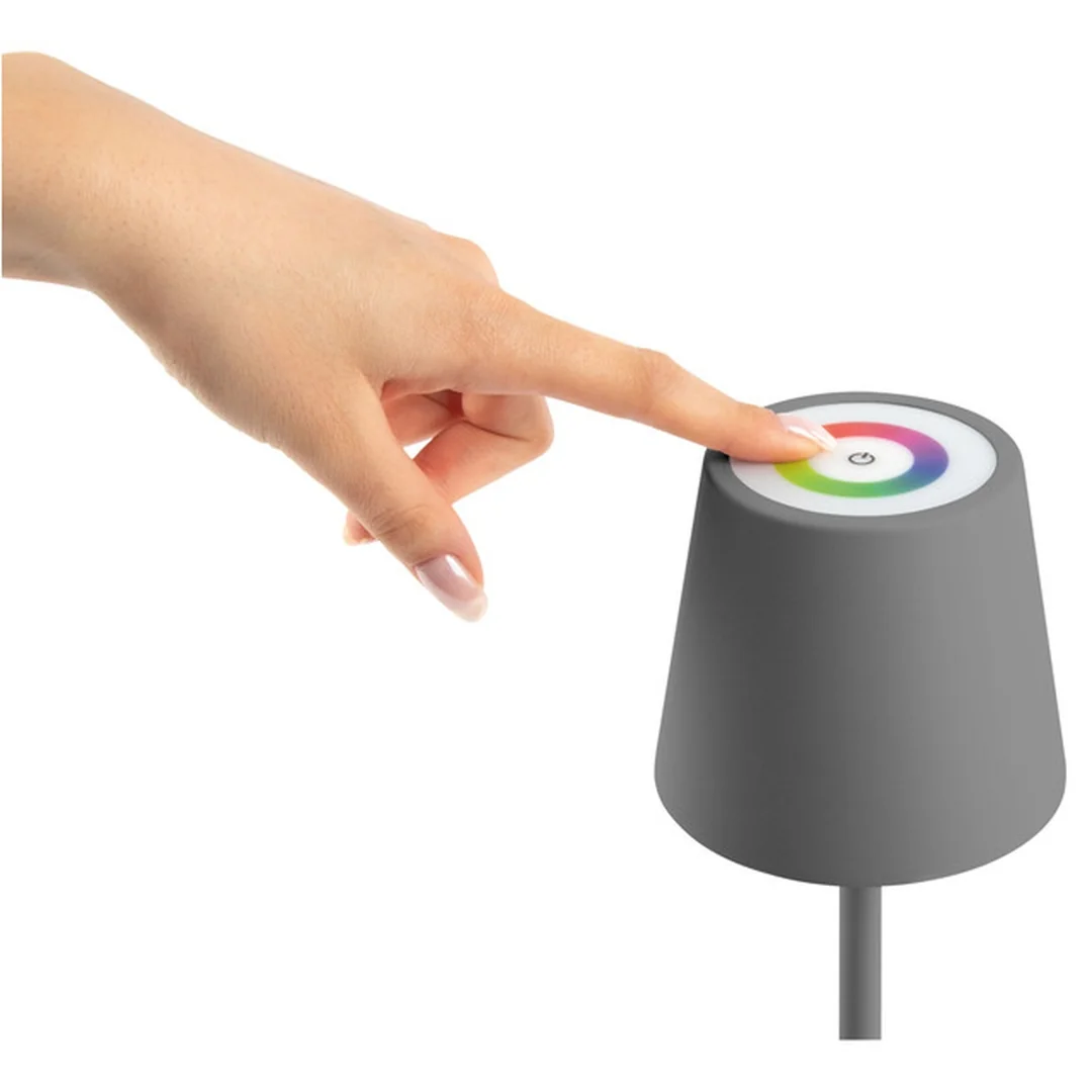Classbach TL 4025 LED dobíjacia stolová lampa, RGB, USB-C, sivá