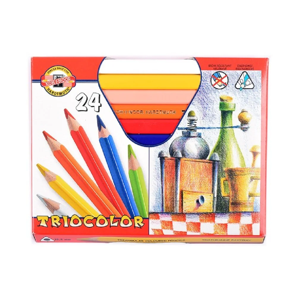 Trojhranné pastelky TRIOCOLOR JUMBO 3154/24 24 ks