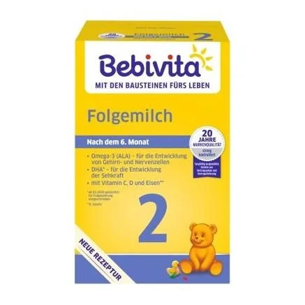 BEBIVITA Mlieko 2 Instantná následná mliečna výživa od uk. 6. mesiaca, 500 g 1×500 g