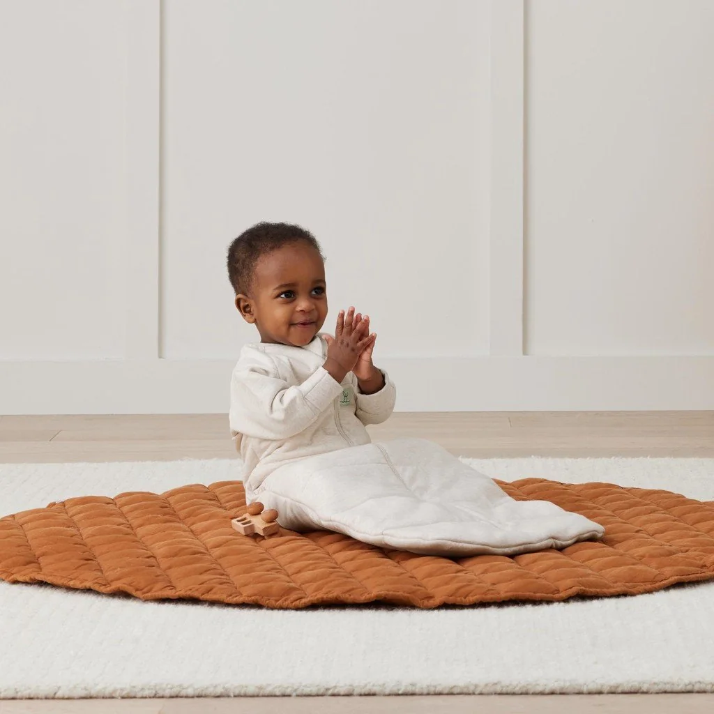 Vak na spanie s rukávmi organická bavlna Jersey Oatmeal Marle 3-12 m, 6-10 kg, 3,5 tog