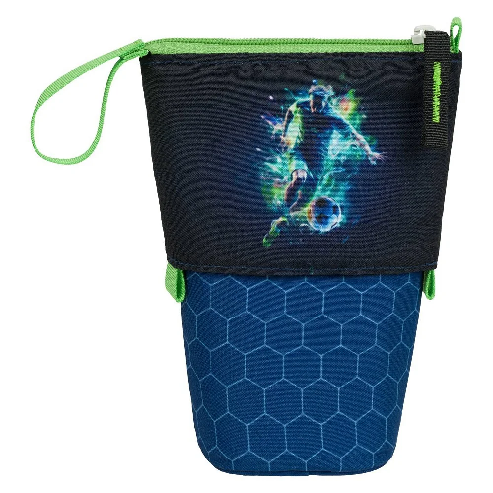 Školský peračník Pastelkovník Futbalová lopta GRS modro-biely design