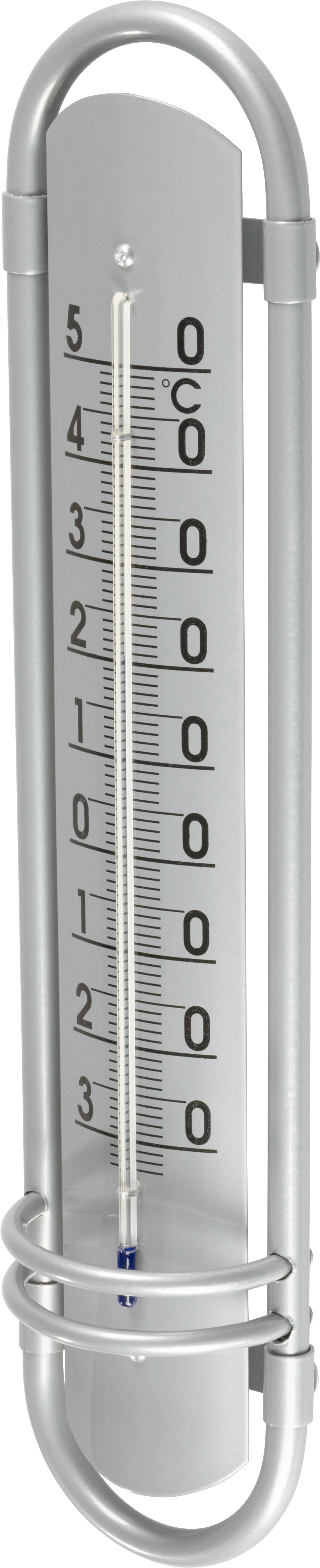 Strend Pro okenný teplomer TM-180 Borderer, 1 ks Vonkajší, 380x88x35 mm, vzhľad Alu, plast