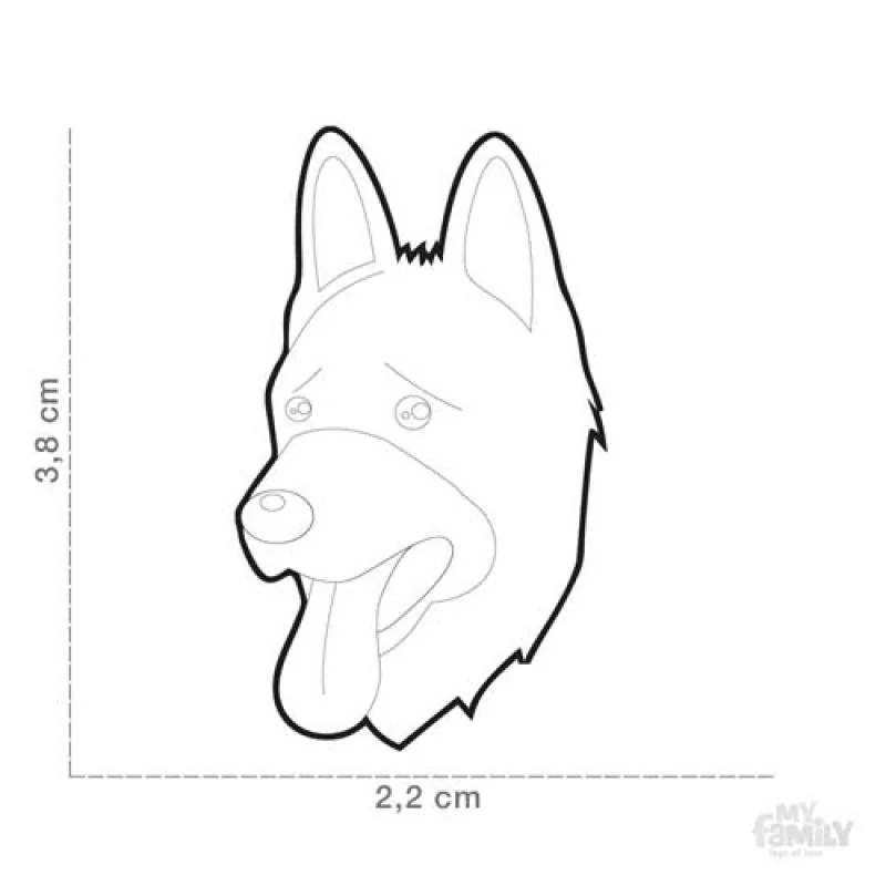 MF GERMAN SHEPERD gravírovateľný prívesok 4,2x2,5 cm