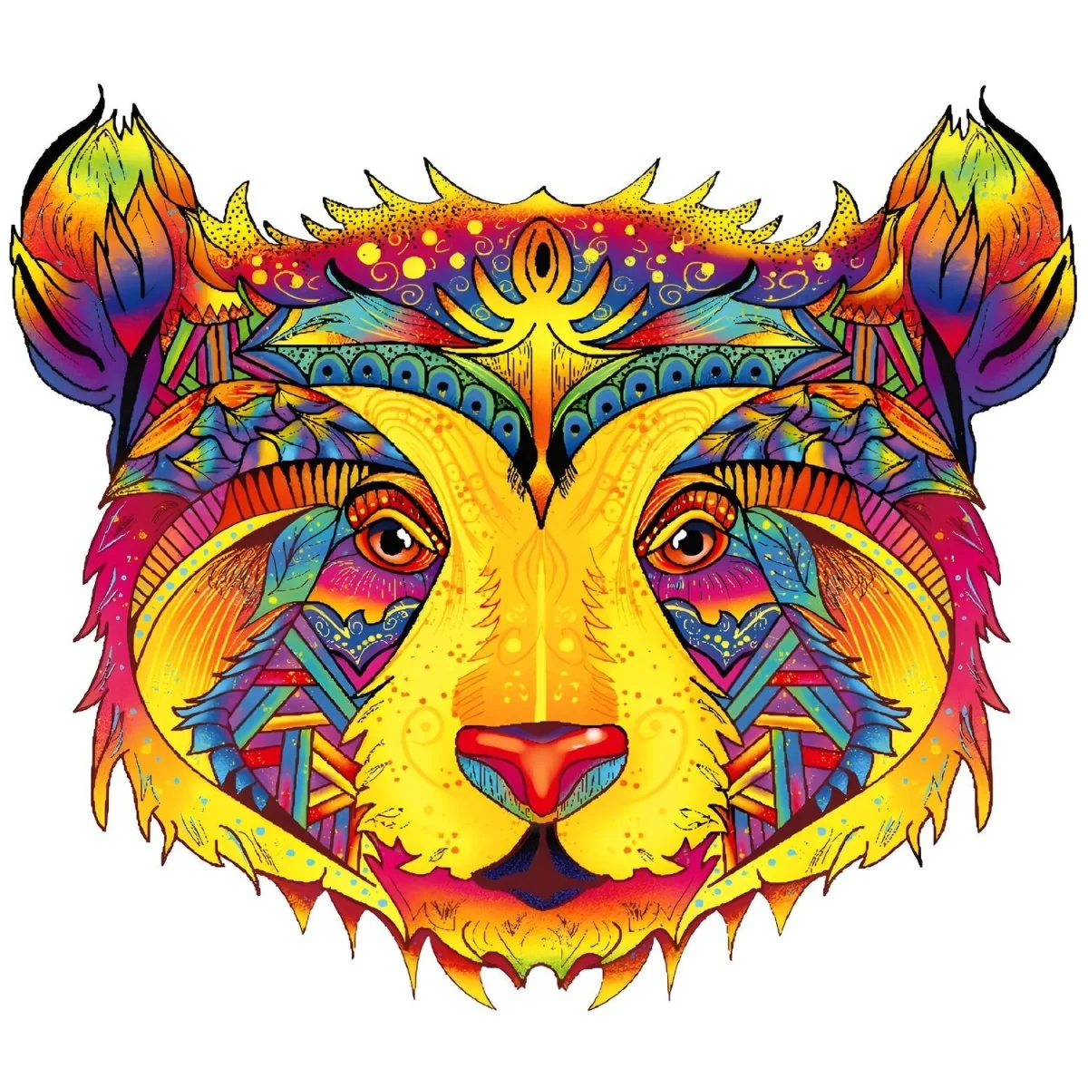 Drevené puzzle Color Bear