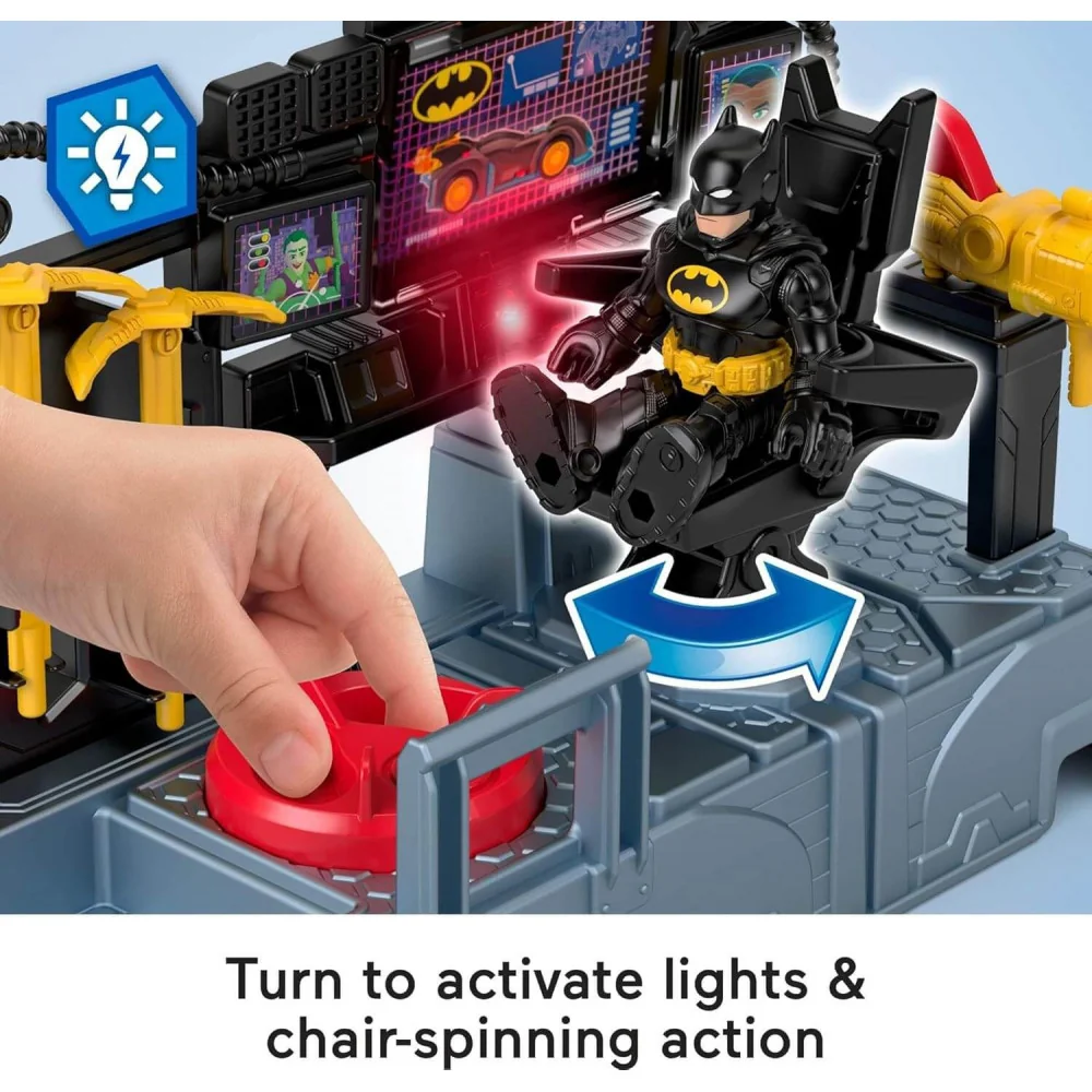 Fisher-Price  Batman veliteľské centrum, Herná sada so svetlami a figúrkou Batmana-MATTEL