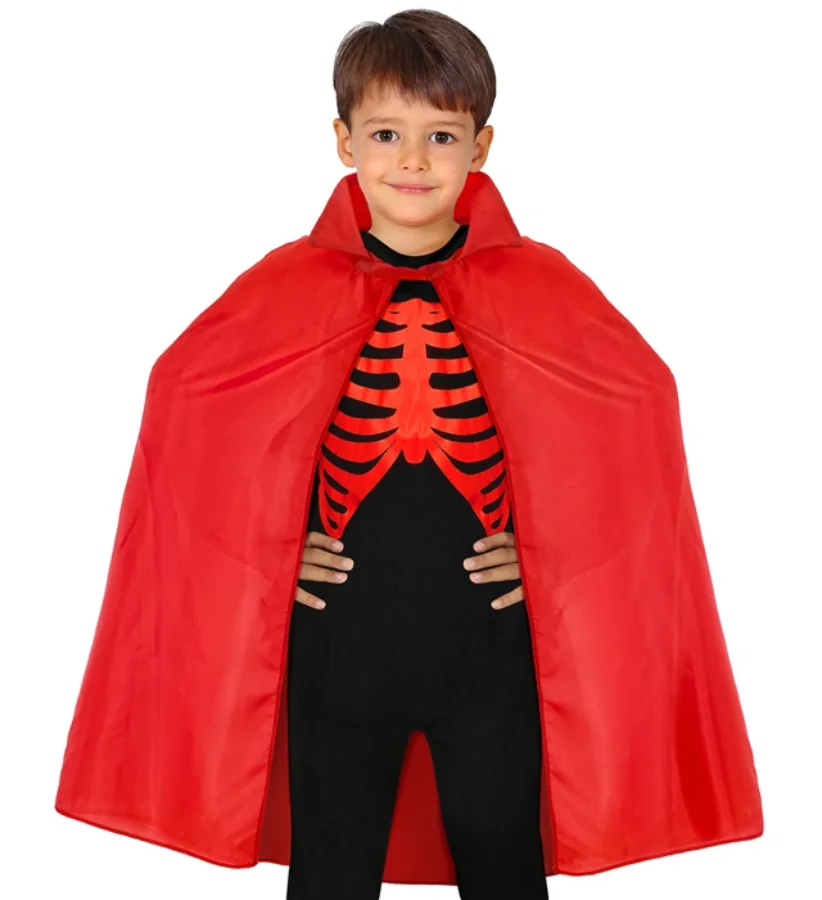 Detský plášť červený s kapucňou unisex 90cm