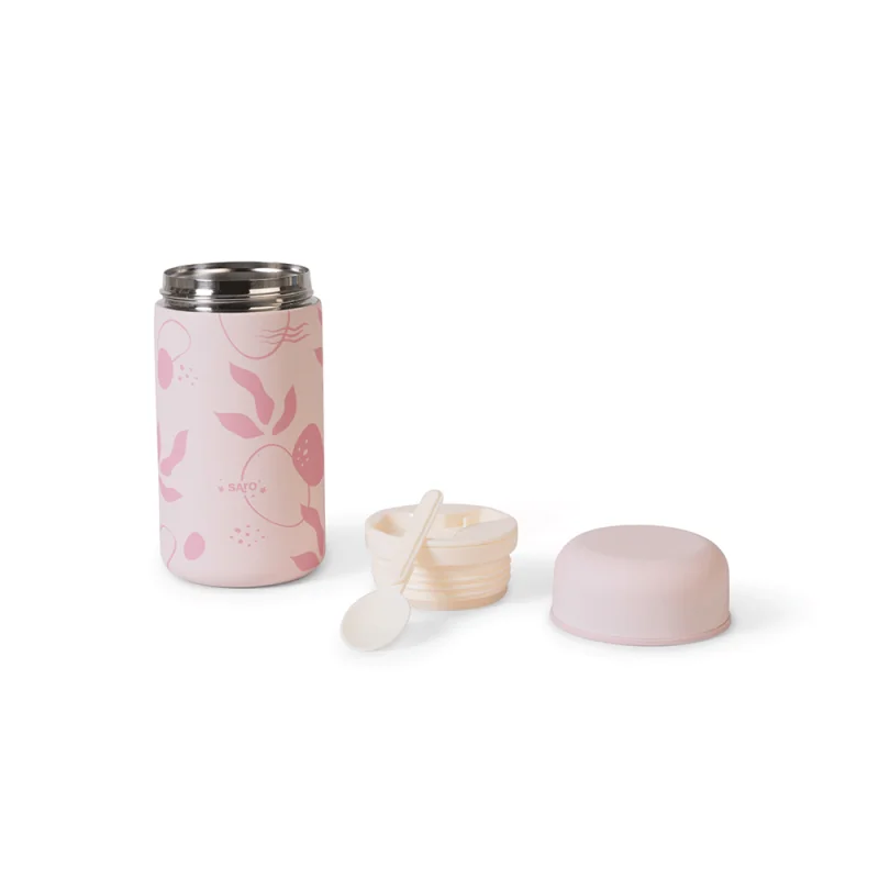 Saro Baby nerezová termoska na jedlo 500ml Pink