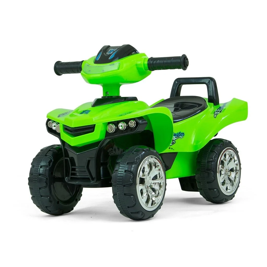 Detské odrážadlo so zvukom Štvorkolka Milly Mally Monster Green ,