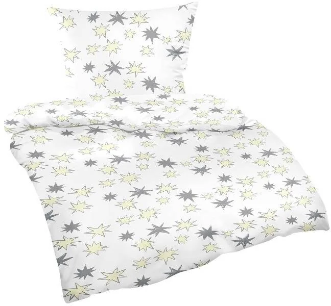 Obliečky krep 80/115 hviezdičky 140x200, 70x90 1×1 ks, obliečky