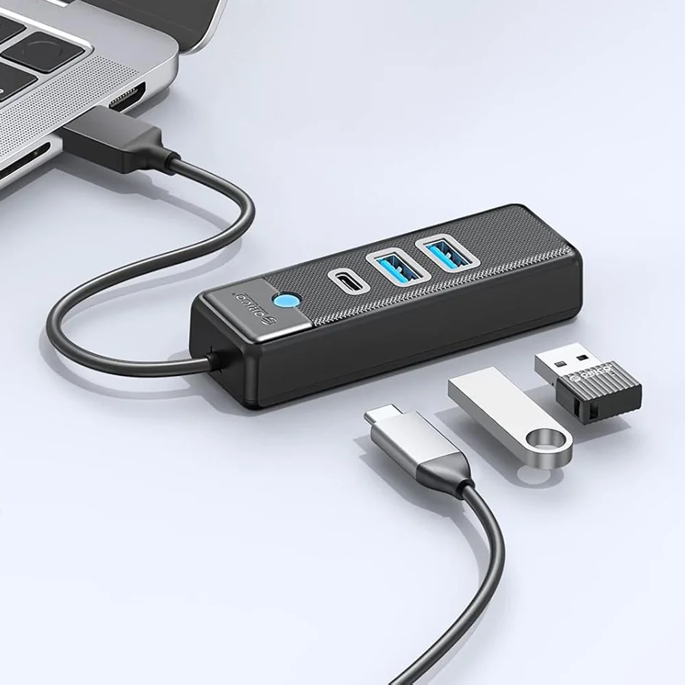 Orico PWC2U-U3 HUB adaptér USB - 2x USB 3.0 / USB-C 15cm, čierny
