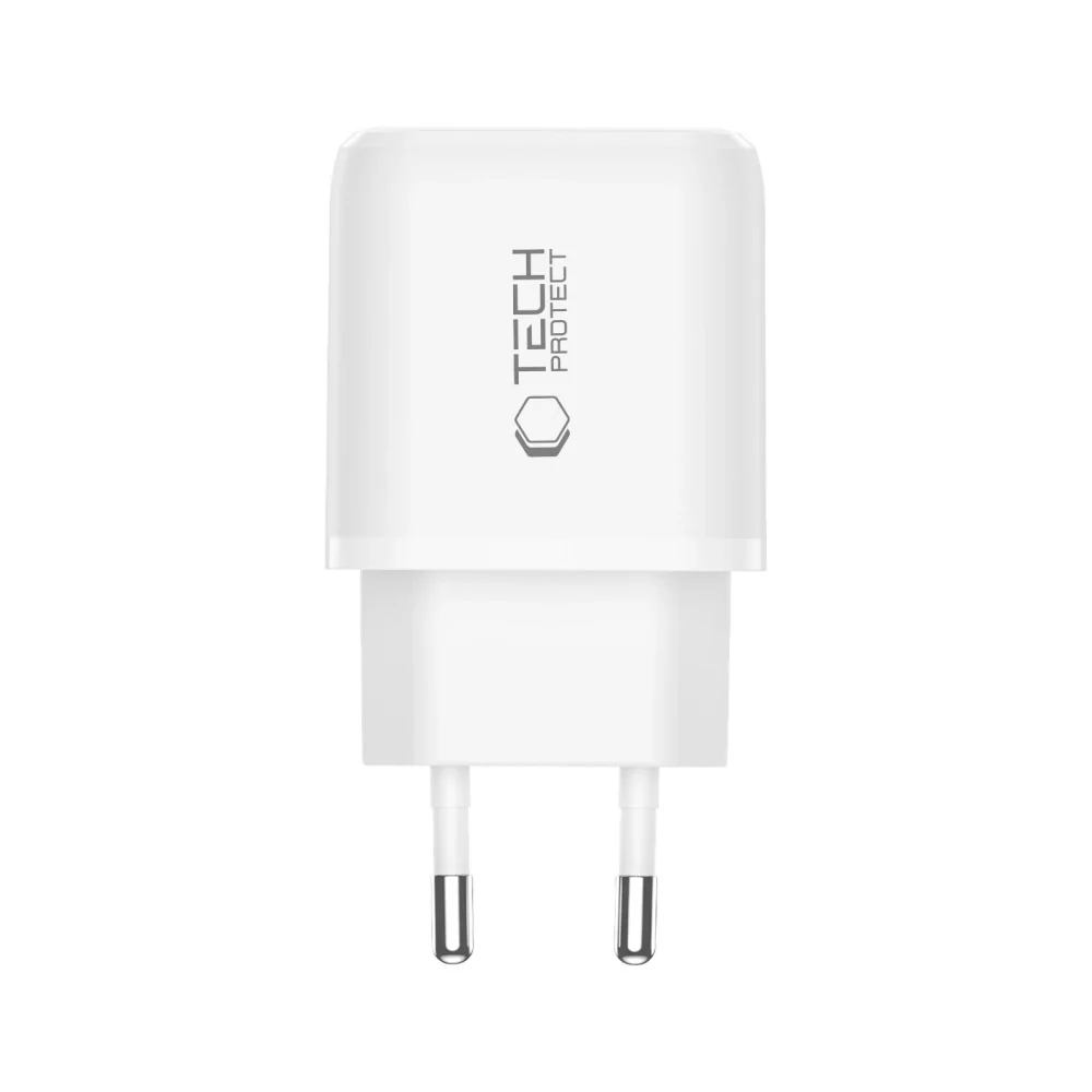 Tech-Protect NCA20 sieťová nabíjačka 20W PD QC, biela