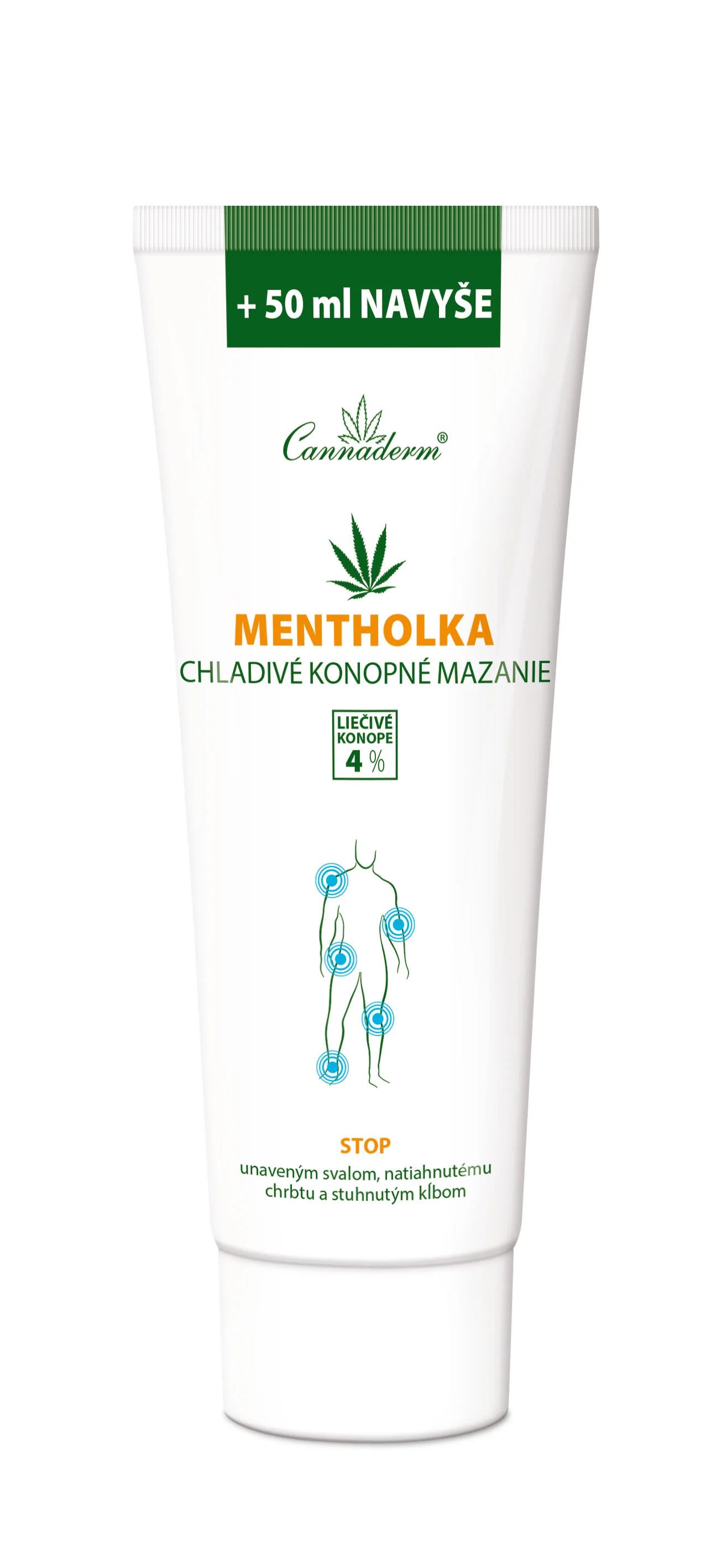 Cannaderm Mentholka – chladivé konopné mazanie 1×250 ml, masážny gél