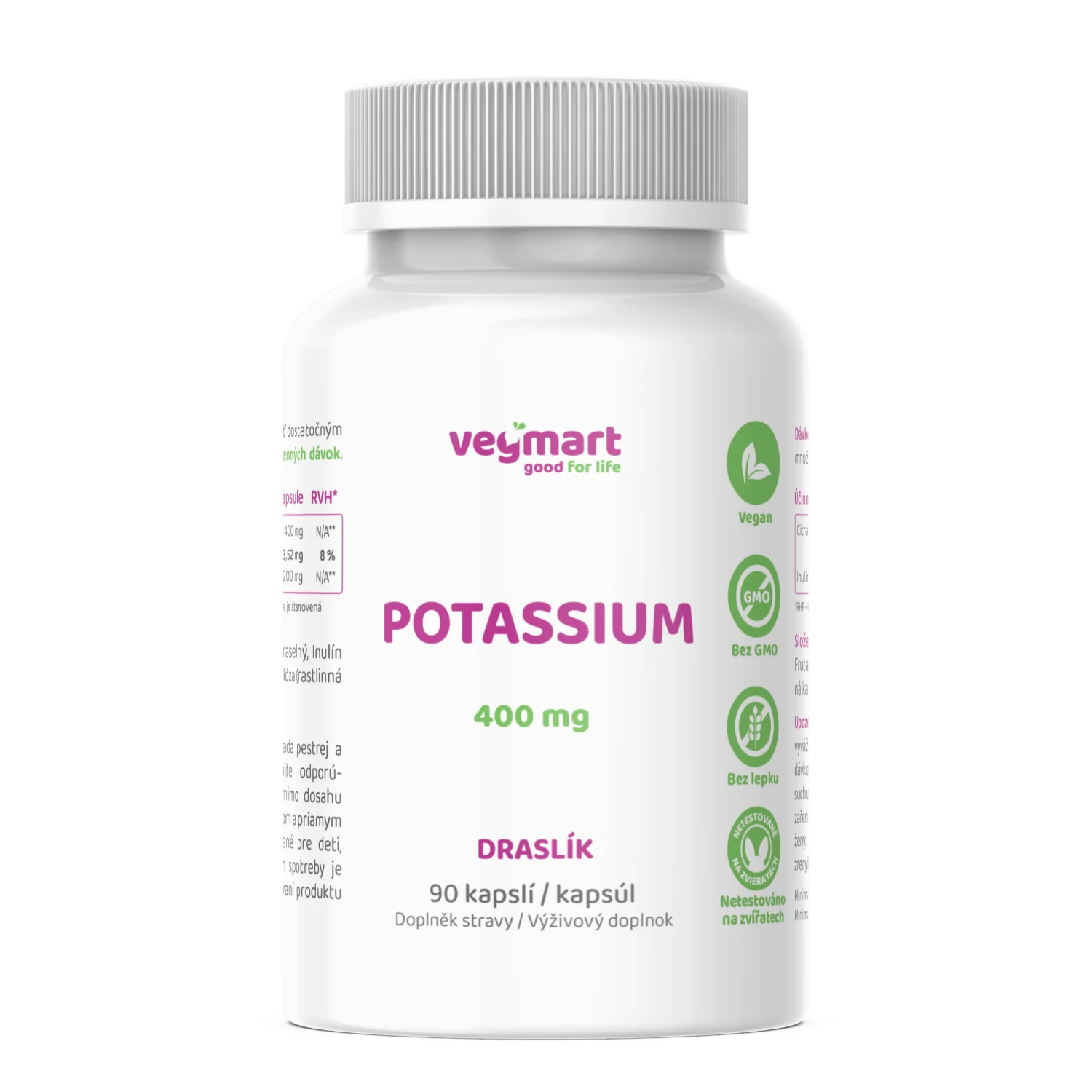 Vegmart Draslík 400 mg, 90 kapsúl