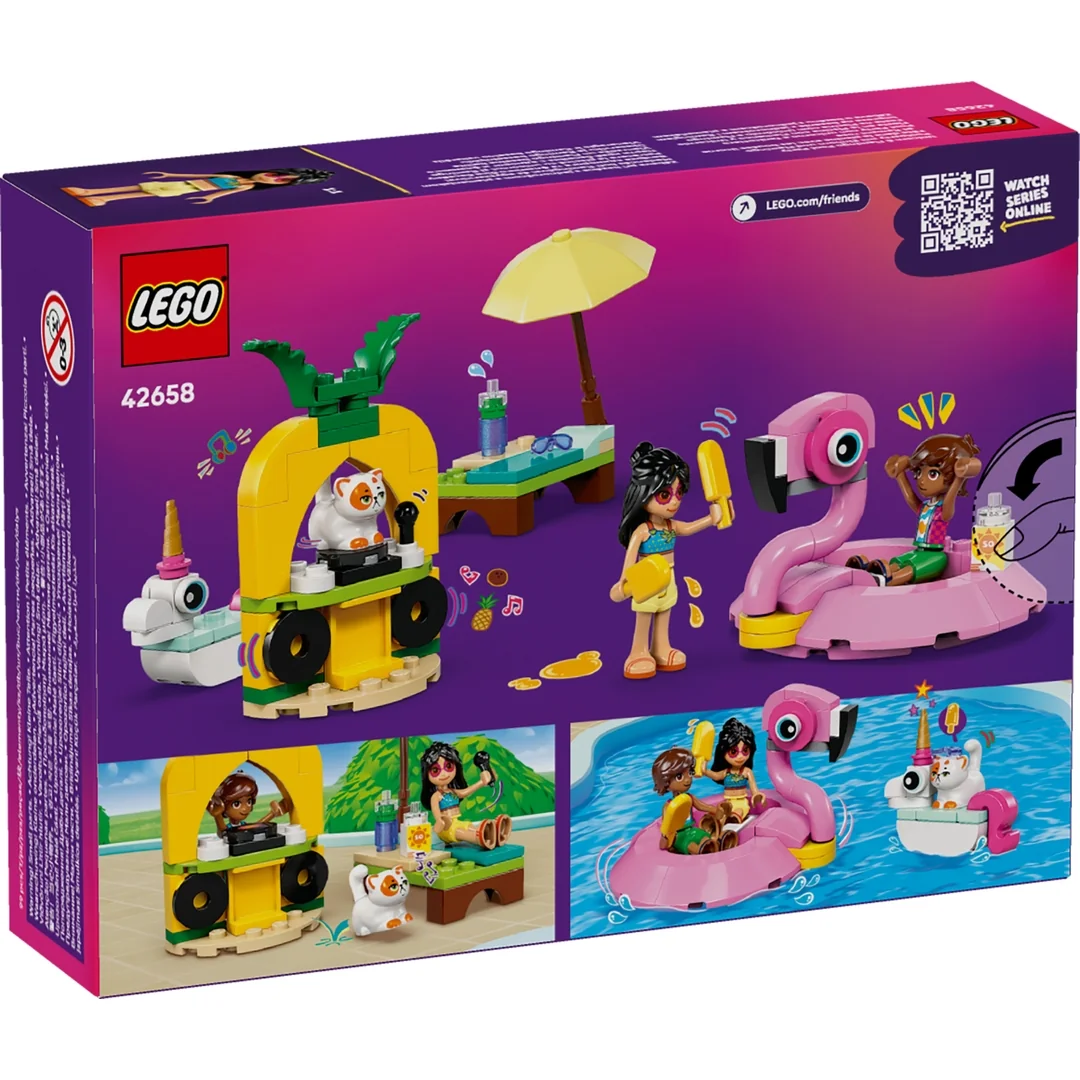 LEGO® Friends 42658 Zábava pri bazéne s jednorožcom a plameniakom