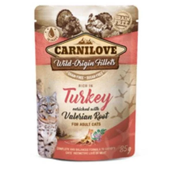 Carnilove Kapsička Cat Pouch Turkey With Valerian 85g 1×85 g