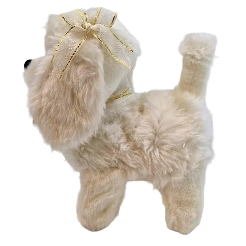 Psík pudlik na baterky chodí a šteká 16cm